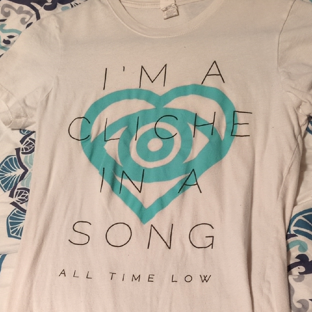 White Graphic Tee - All Time Low Band Tee